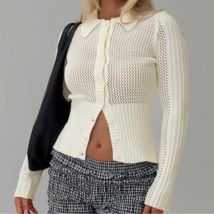 Princess Polly Ethanne Cream Knit Cardigan NWOT